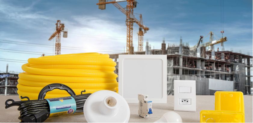Civil Construction Products: socket with switch, extension cord, among others.