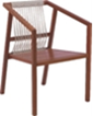 Tramontina Lanati FSC Jatobá Wood Chair with Rope Armrests and Backrest