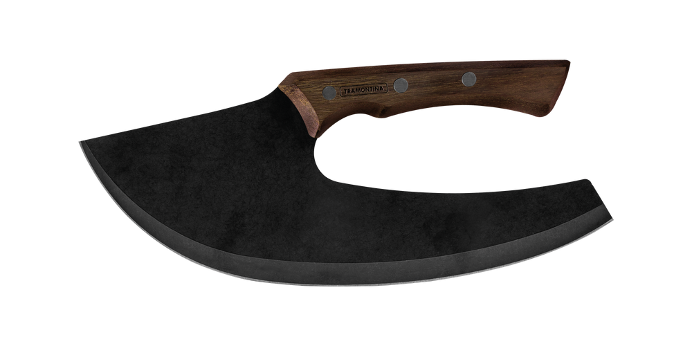 Tramontina Churrasco Black Multipurpose Cutter with Stainless-Steel Blade and 10" Wood Handle