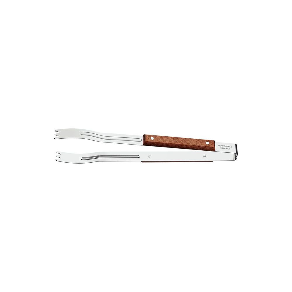 Pinza para Carne Tramontina Asado con Lámina de Acero Inoxidable y Mango de Madera 37 cm
