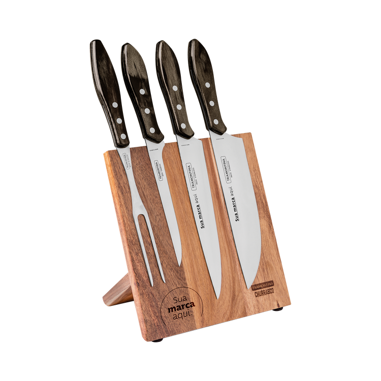 Jogo para churrasco 5 peças Polywood