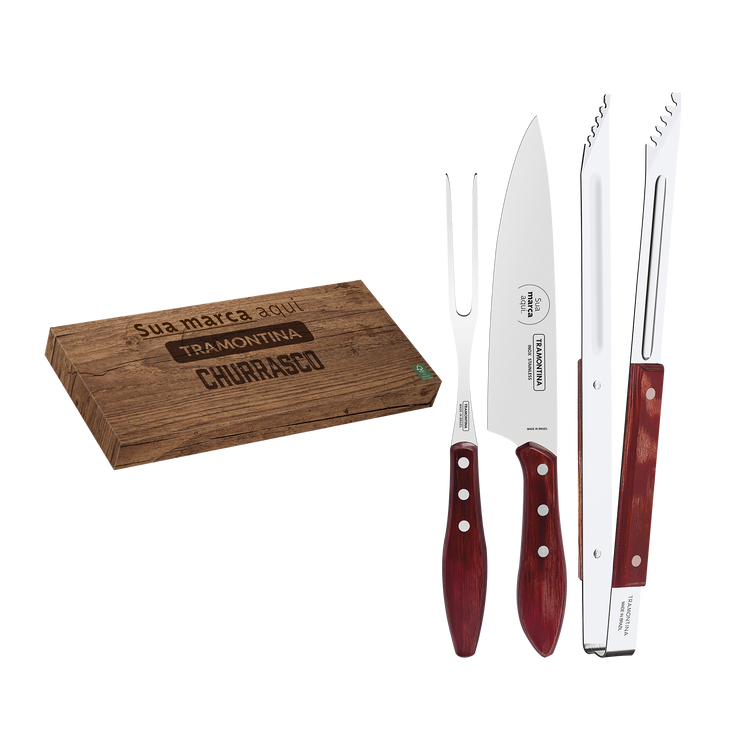 Kit para churrasco 3 peças