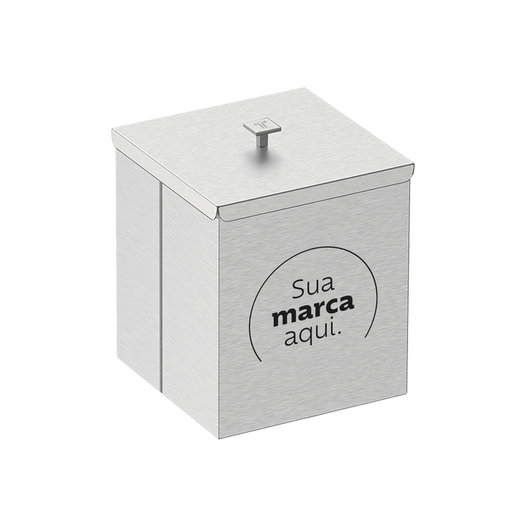 Lixeira Inox Luz Tramontina com Acabamento Scotch Brite 4,5 L