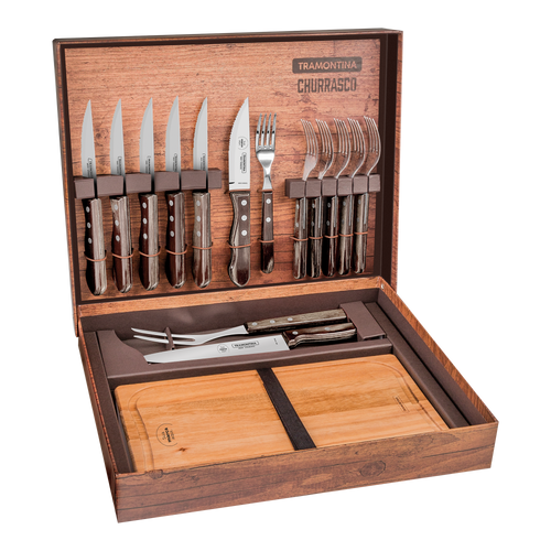 Kit para churrasco 15 peças Polywood