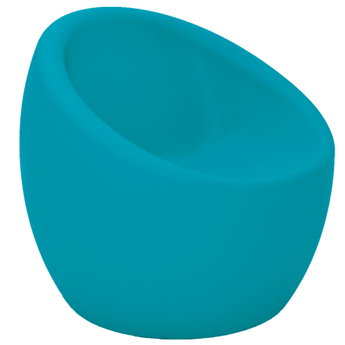 Cadeira de plástico azul petróleo Tramontina.