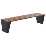 Tramontina Urban Soho 3-Seat Cumaru FSC Wood Bench with Varnished Finish and Steel Structure