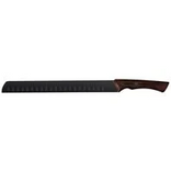 Tramontina Churrasco Black Slicing Knife with Blackened Stainless Steel Blade and 12" Wooden Handle