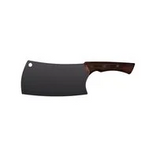 Tramontina Churrasco Black Cleaver with Blackened Stainless Steel Blade and 7" Wooden Handle