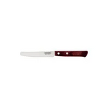 Tramontina stainless steel 5" multipurpose knife with red treated Polywood handle