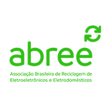 Logotipo da ABREE: Associação Brasileira de Reciclagem de Eletroeletrônicos e Eletrodomésticos. 